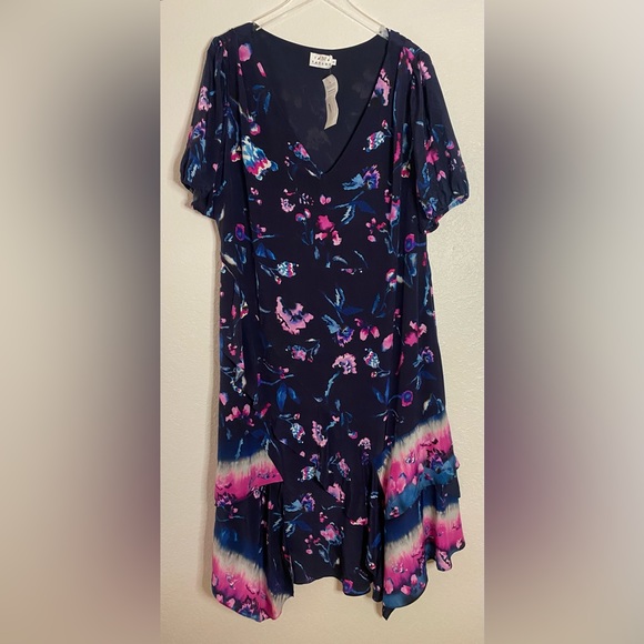 TANYA TAYLOR Estrella Ruffle Dress $595 100% Silk Plus Size 22 2X No Stretch - Picture 6 of 15